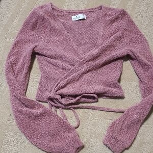 Hollister Mauve Wrap Sweater